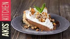 Greek silky chocolate tart | Akis Kitchen