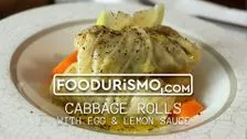 CABBAGE ROLLS WITH EGGS AND LEMON SAUCE