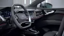 Audi Q4 Sportback e-tron Interior Design in Floret silver in Studio