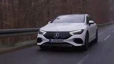 2022 Mercedes-Benz EQE 350 AMG in Opalite white Driving Video