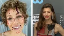 Bloody pictures from the set: Jessica Biel is unrecognizable