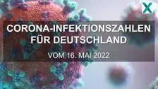 Corona infection figures for Germany as of 05/16/2022