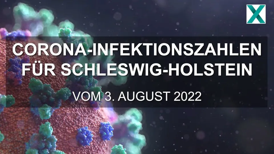 Corona infection numbers for Schleswig-Holstein from August 3rd, 2022