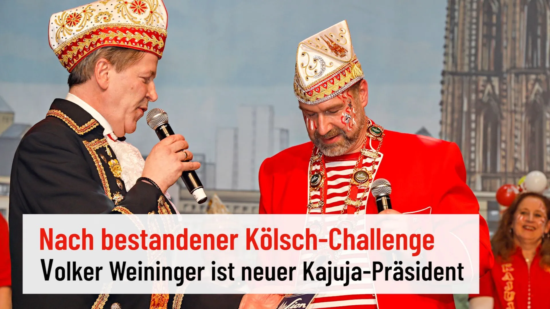 Jecke Aktion im Kölner Karneval: Kölsch-Challenge für Volker Weininger