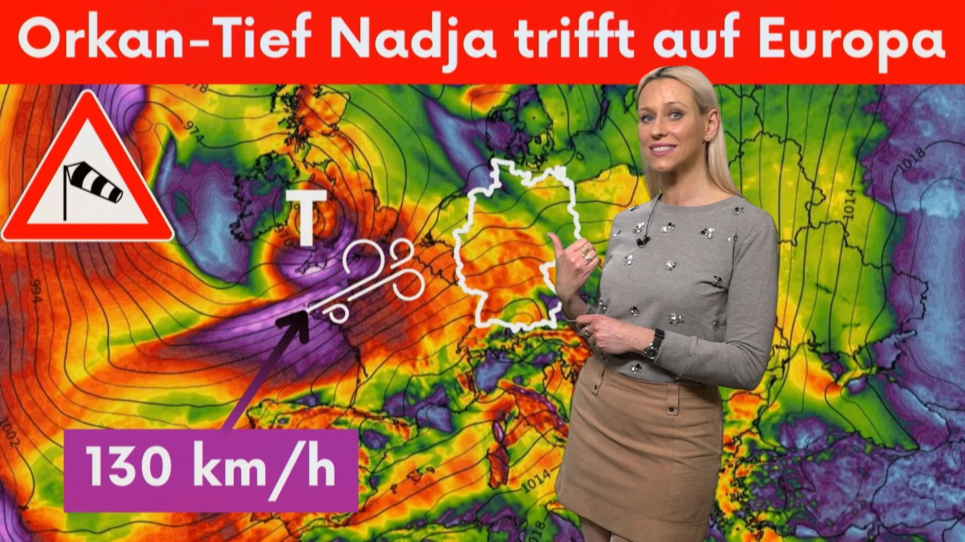 Attenzione: Pasqua burrascosa in Germania? L'uragano Nadja attraversa l'Europa!