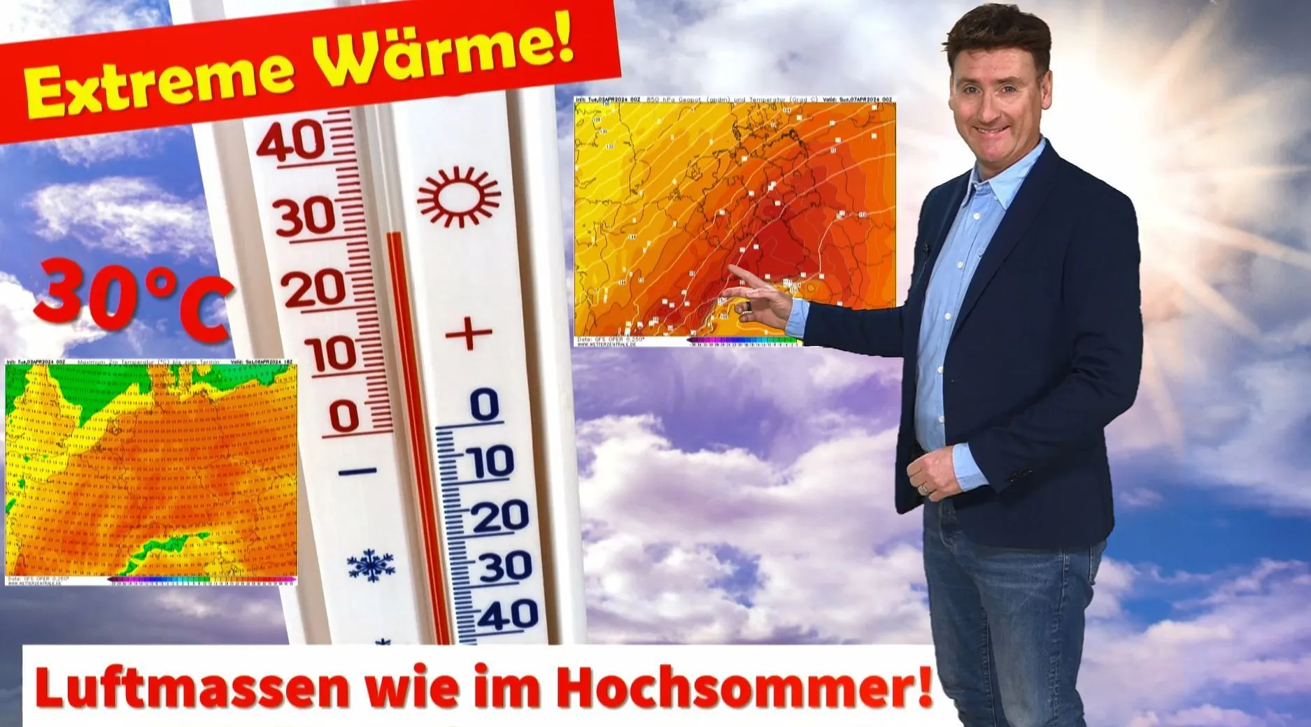 Absurd weather maps: almost 30°C possible in Germany on the first weekend in April! New Sahara dust!