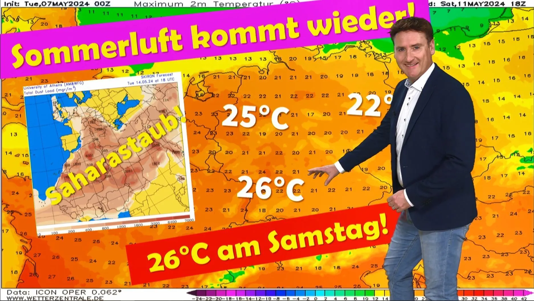 Weerexpert Dominik Jung belooft lenteweer op Hemelvaartsdag, waarna het nog warmer wordt! Tot 26°C volgend weekend.