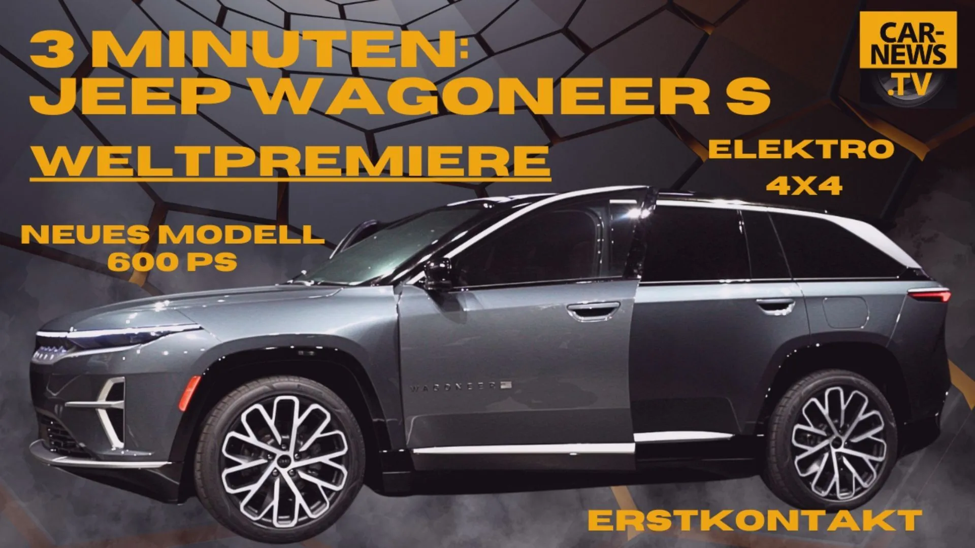 3 Minuten Weltpremiere - Jeep Wagoneer S - Ein ganz neues großes Jeep-Modell für gehobene elektrifizierte Ansprüche