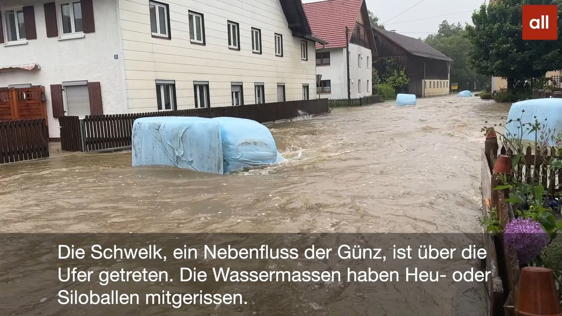 Unterallgäu ruft Katastrophenfall aus: Dauerregen im Allgäu: Hochwasser-Lage spitzt sich zu