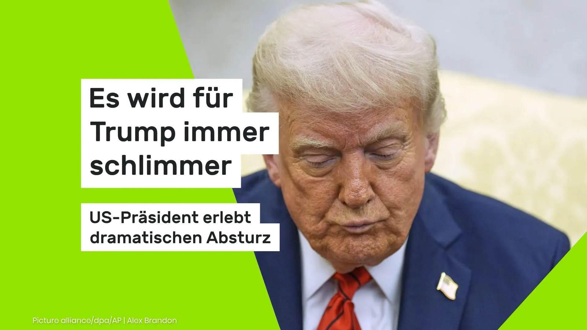 Es wird für Donald Trump immer schlimmer: US-Präsident erlebt dramatischen Absturz