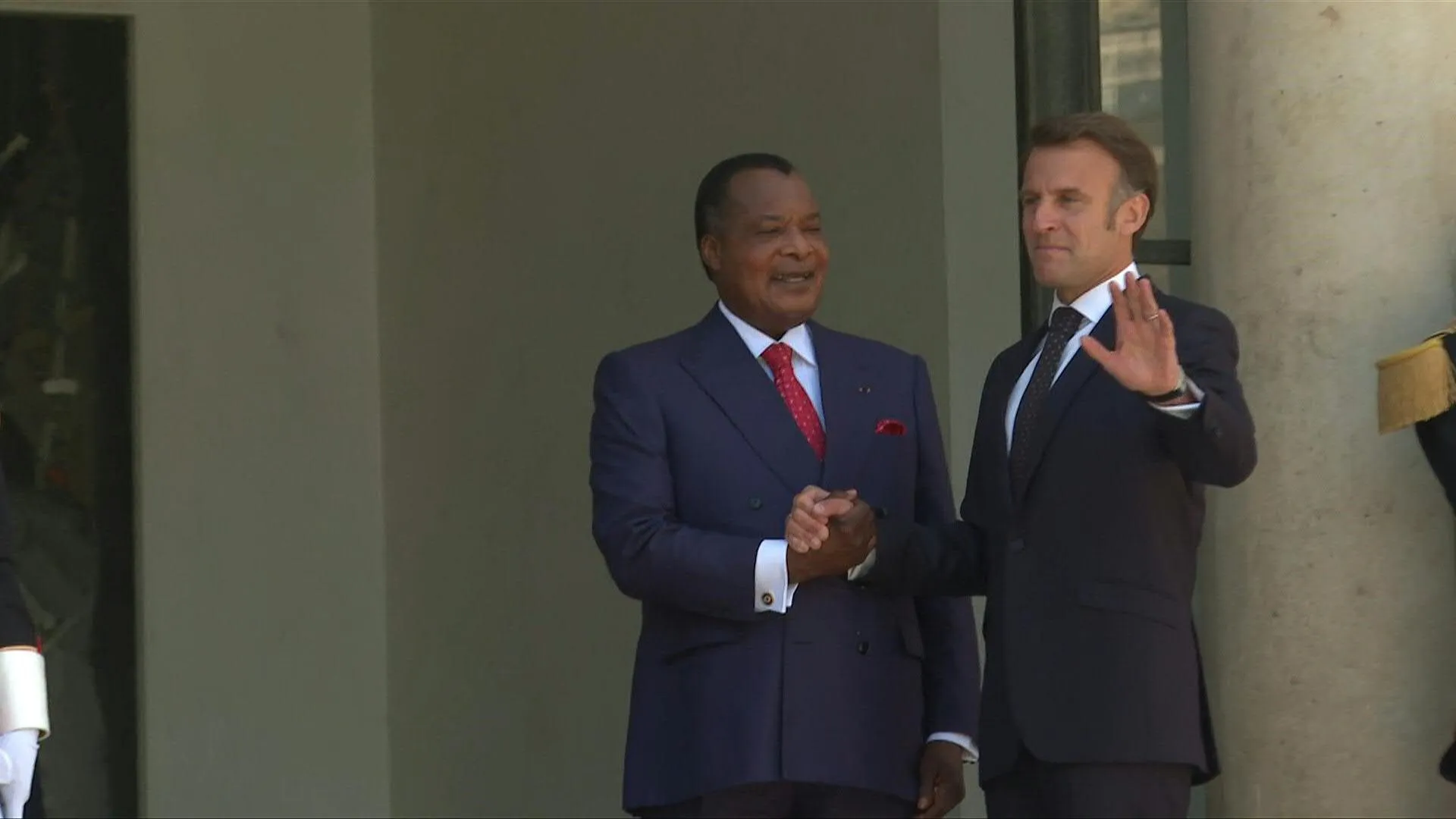 Macron receives his Congolese counterpart at Elysee Palace