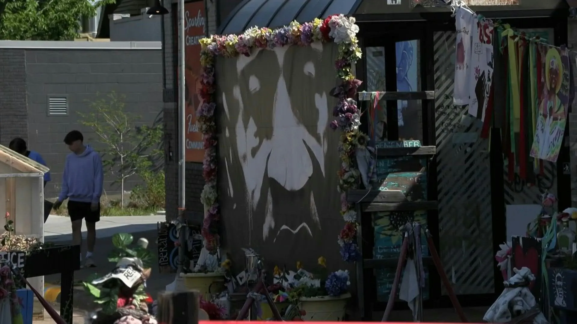 Fifth anniversary of killing of George Floyd by police officer: Scene at George Floyd Square