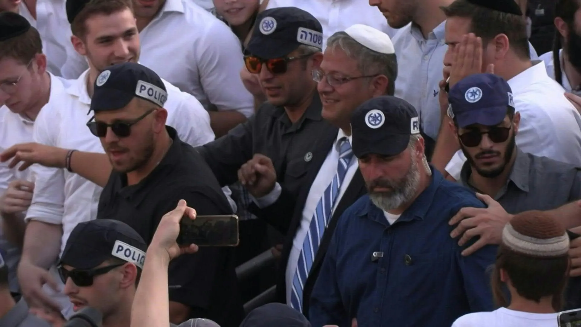 Far-right minister Ben Gvir arrives to Damascus gate for Jerusalem Day celebrations