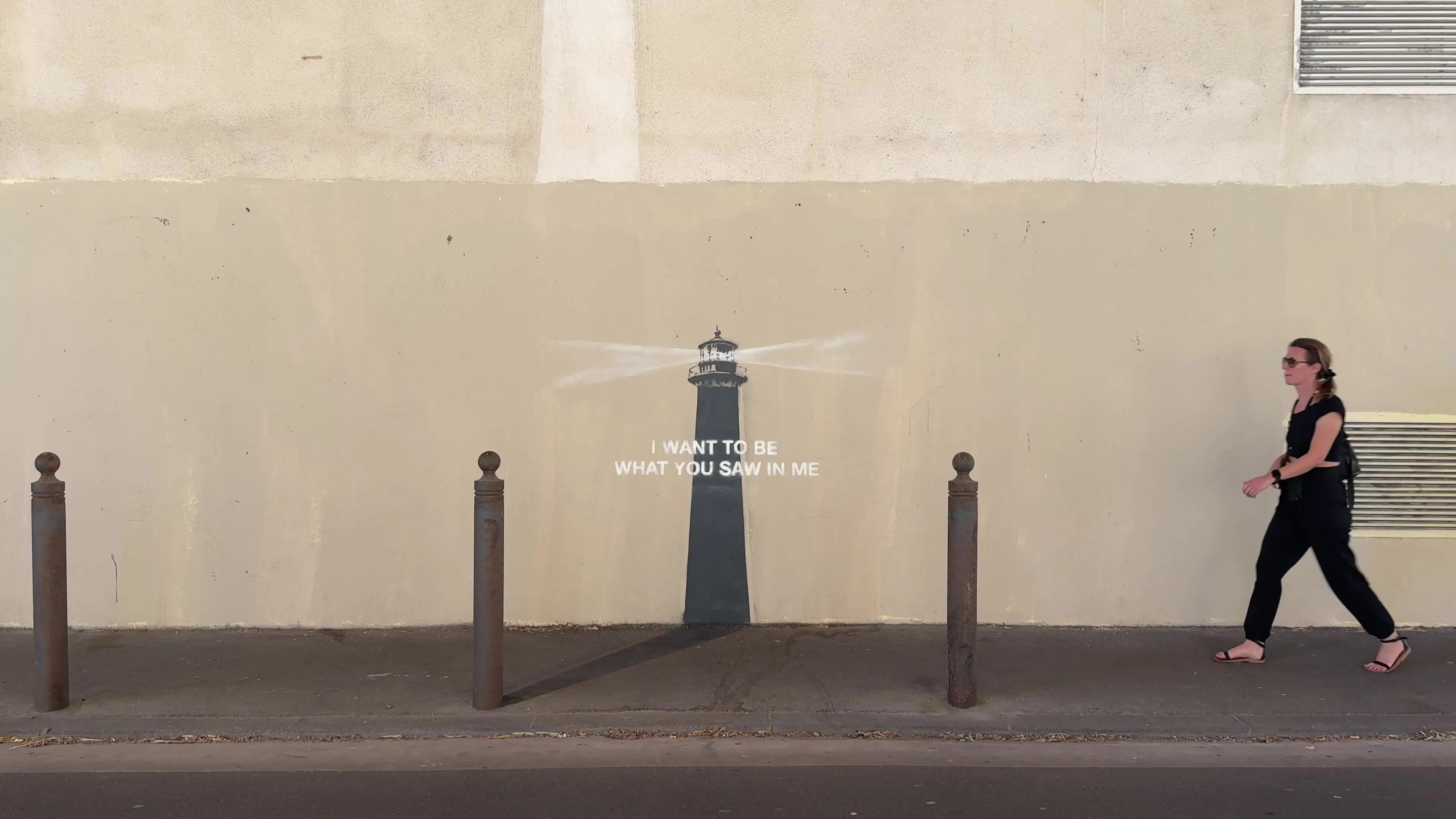 A new Banksy artwork appears on a wall in Marseille