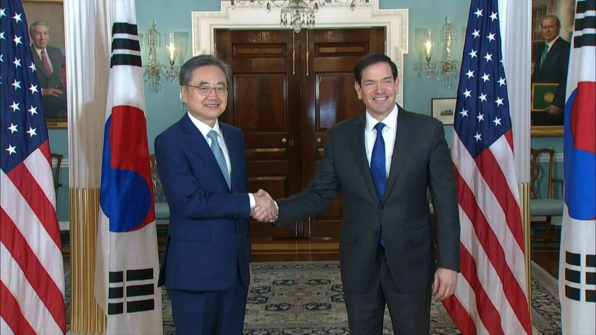 Il Segretario di Stato degli Stati Uniti Rubio incontra il Ministro degli Esteri sudcoreano Cho Hyun a DC