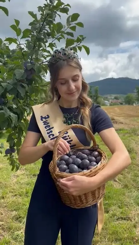 Luisa Braun probiert Zwetschge