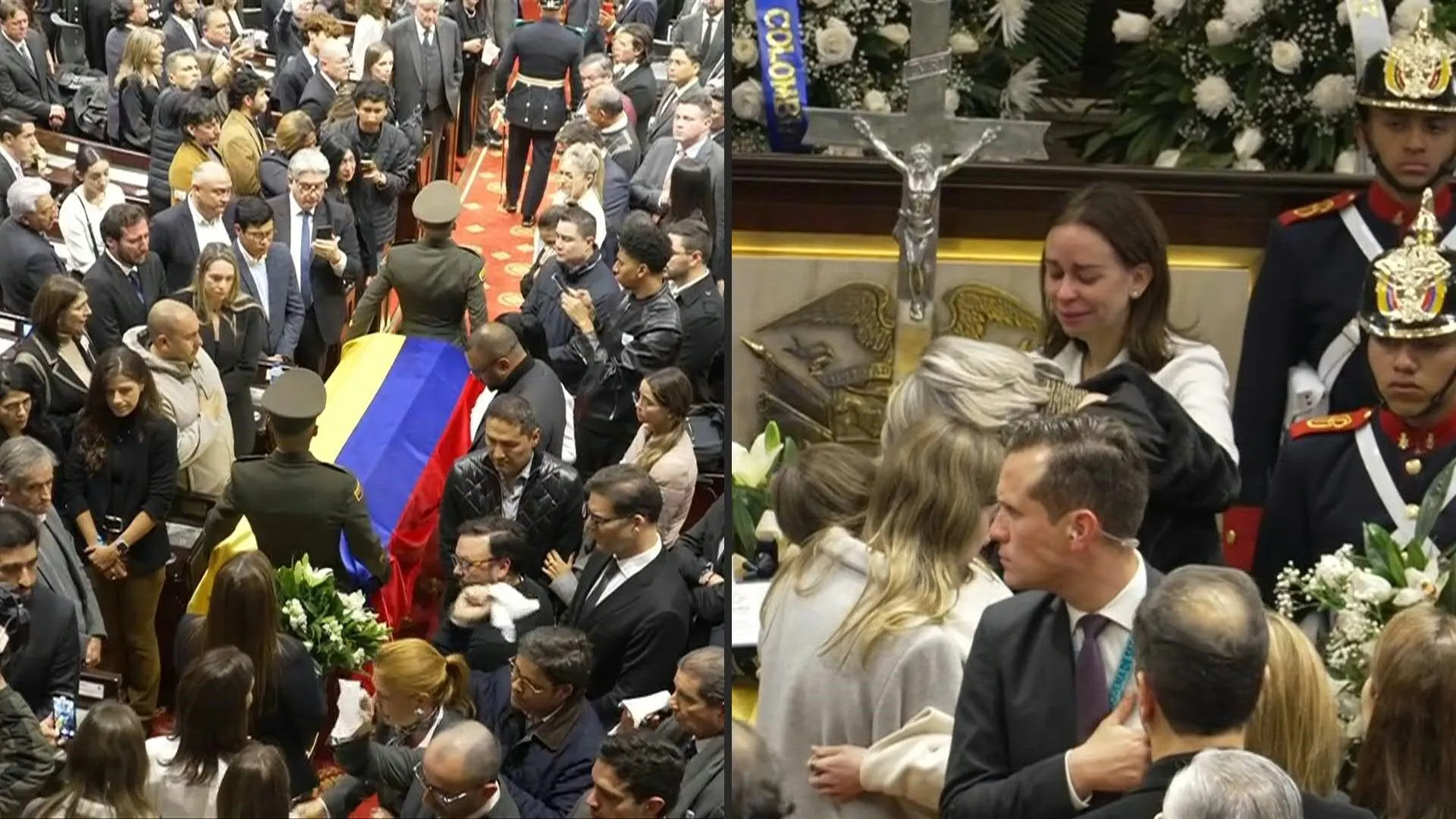 Body of assassinated presidential hopeful lies in state at Colombian Congress
