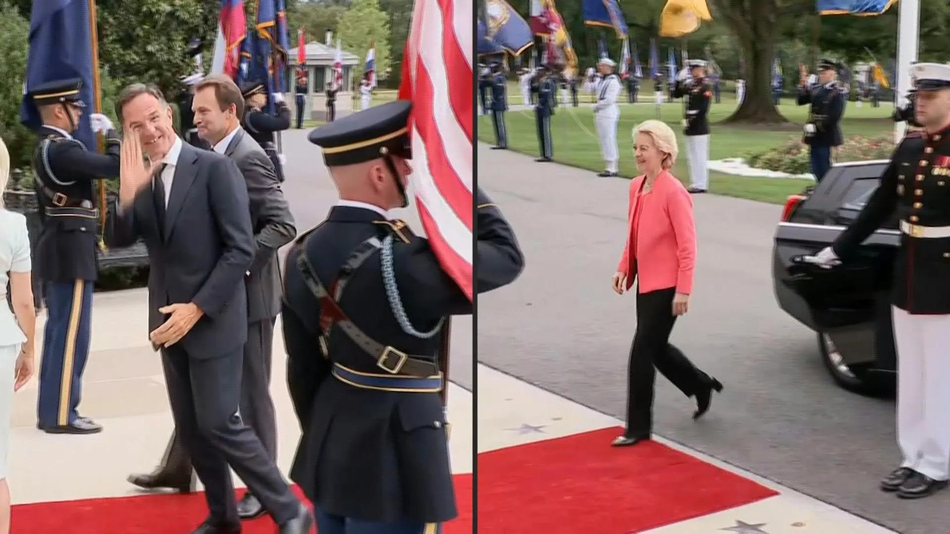 Les dirigeants européens commencent à arriver à la Maison Blanche avant les entretiens avec Trump