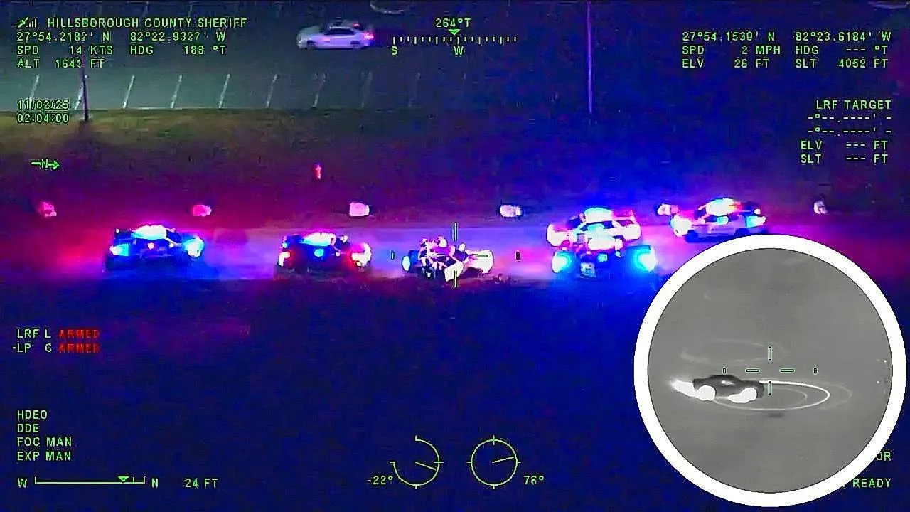 Fast and Furious style: street takeover ends with police chase and arrest