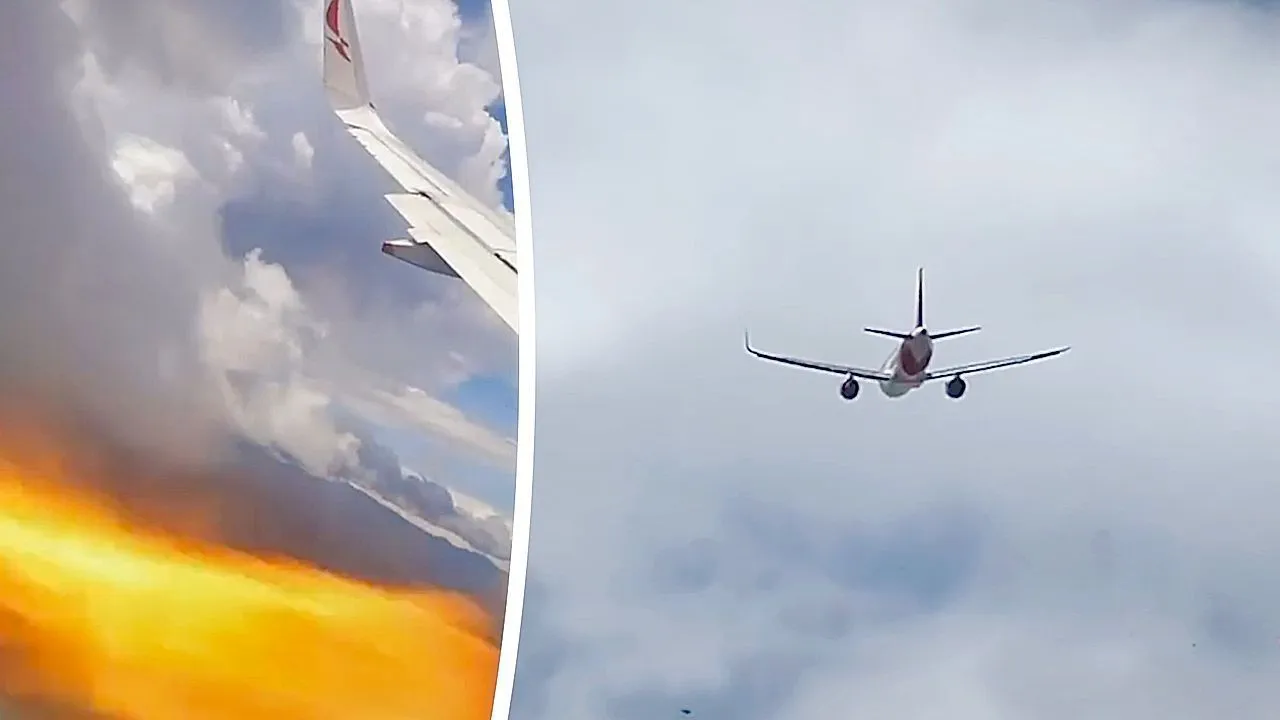 Самолет совершает аварийную посадку после столкновения с птицей, которое поджигает двигатель в Колумбии