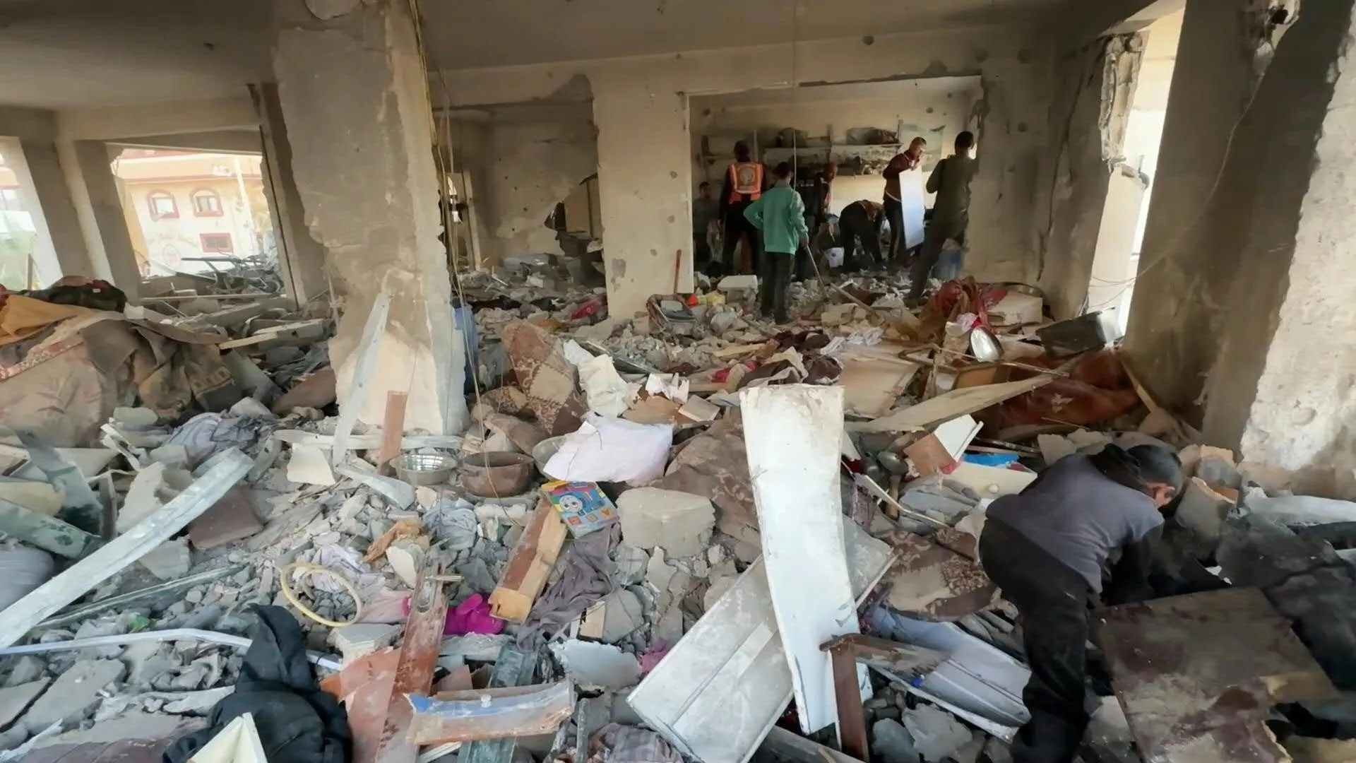 Aftermath of Israeli strike on Gaza City