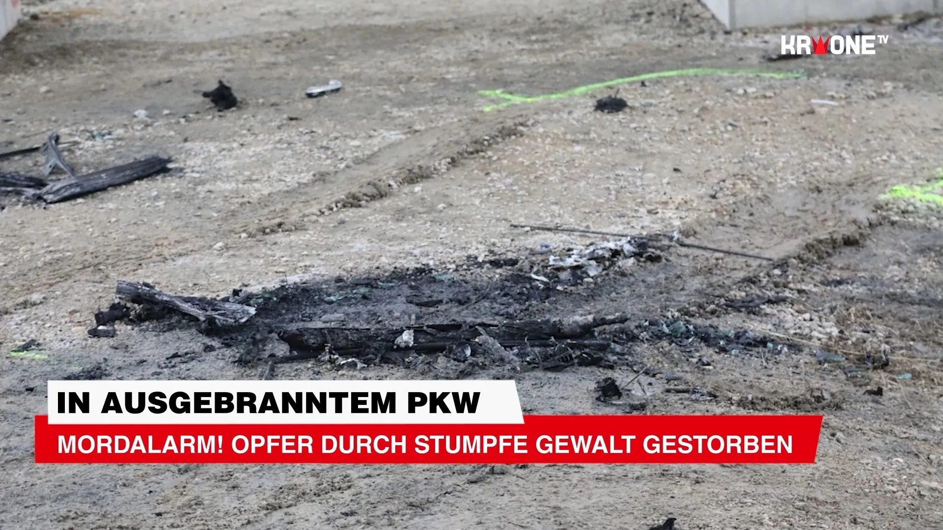 Mordalarm! Opfer in ausgebranntem Pkw durch stumpfe Gewalt gestorben