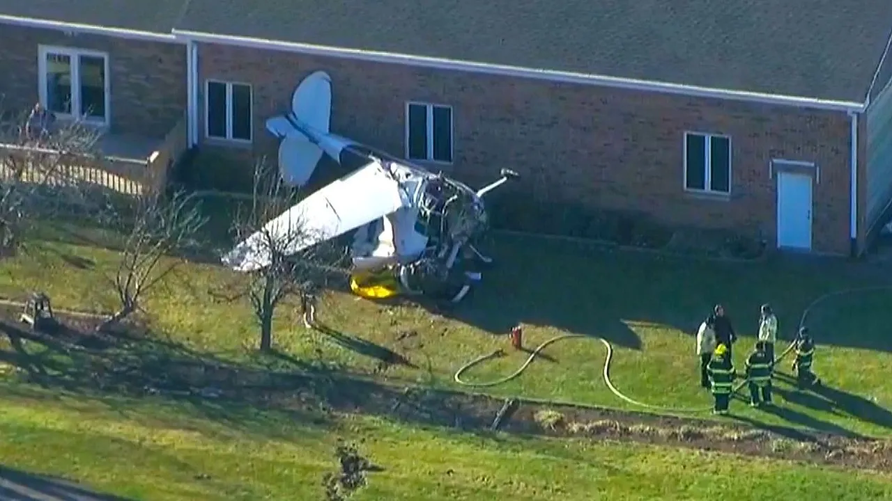 Small plane goes off runway and rolls over at Illinois airport