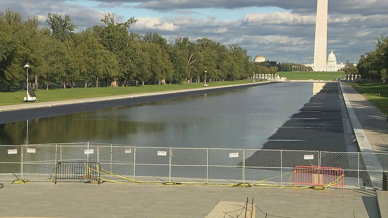 The Lincoln Memorial Reflecting Pool is being refilled - again