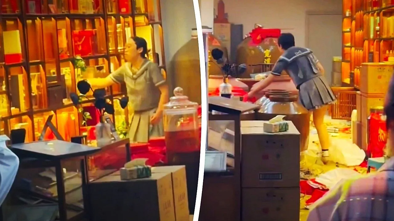 Mulher destroi garrafas de licores premium durante ataque na China