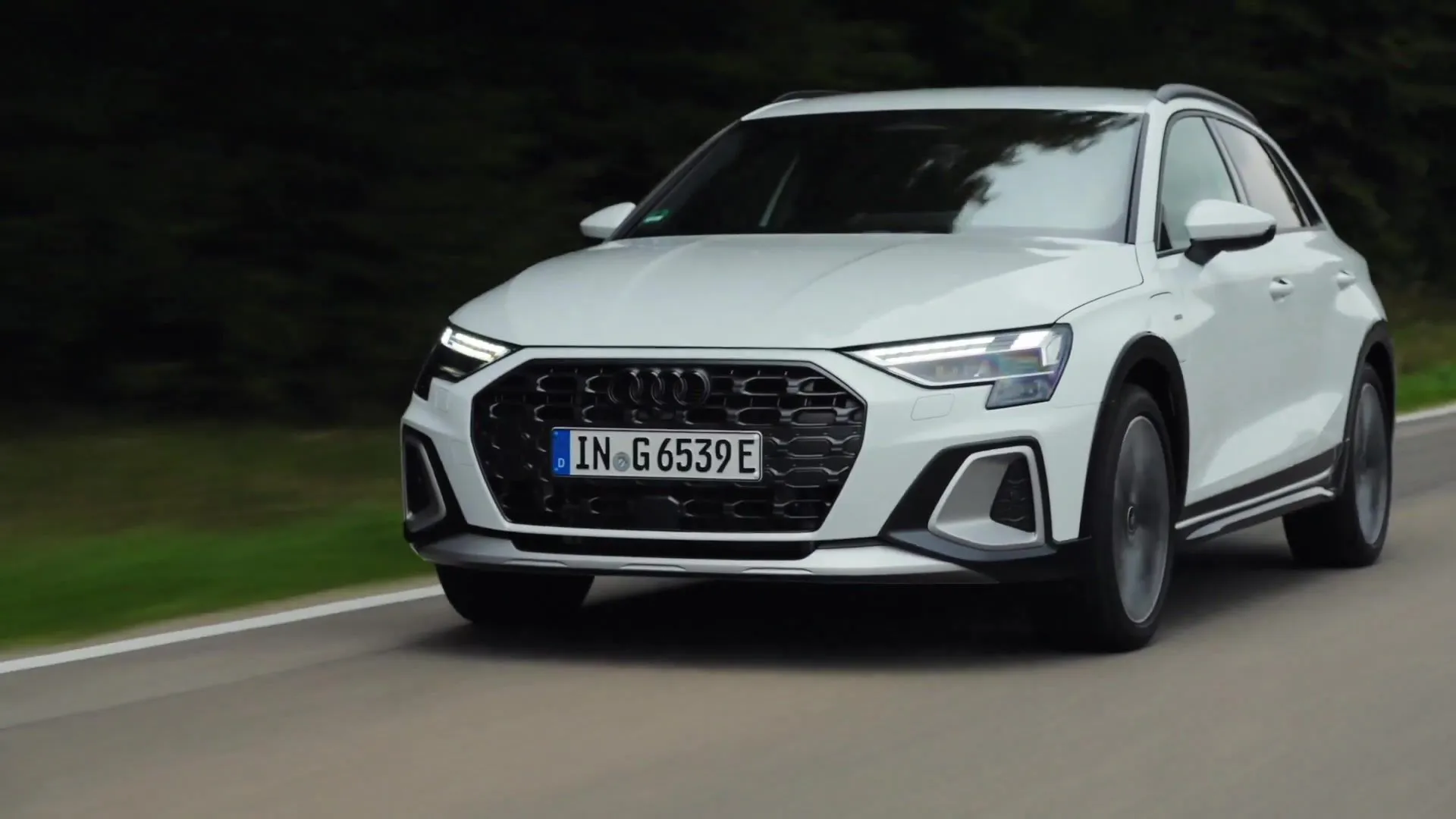 Audi A3 allstreet e-hybrid in White Driving Video