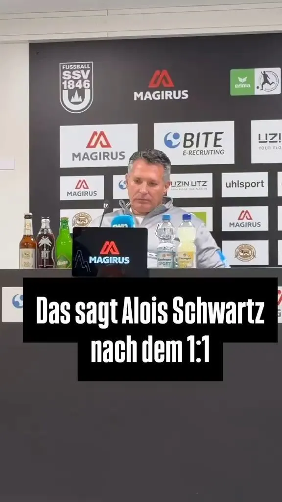 Alois Schwartz nach dem 1:1 des SSV Ulm gegen Homburg