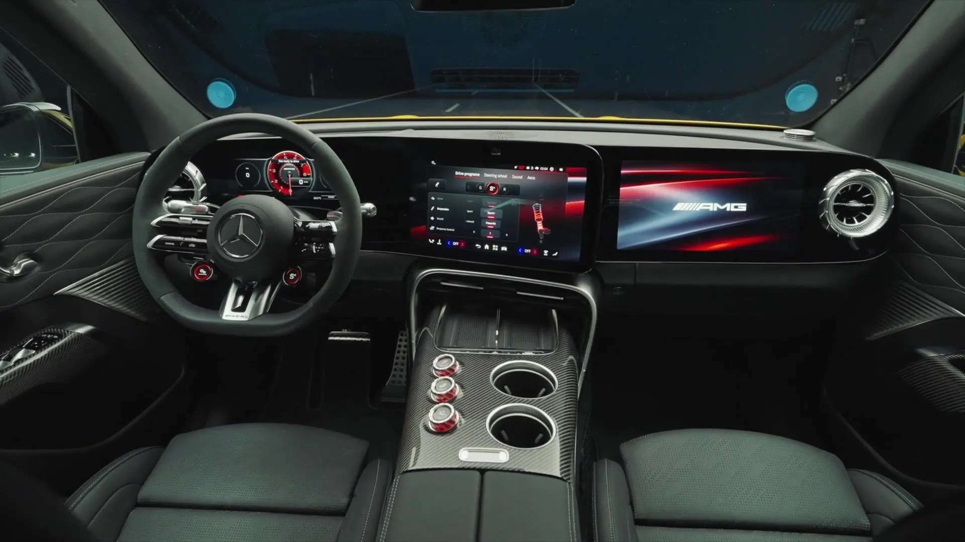 Mercedes-AMG GT 63 SUV Interior Design in Solarbeam yellow