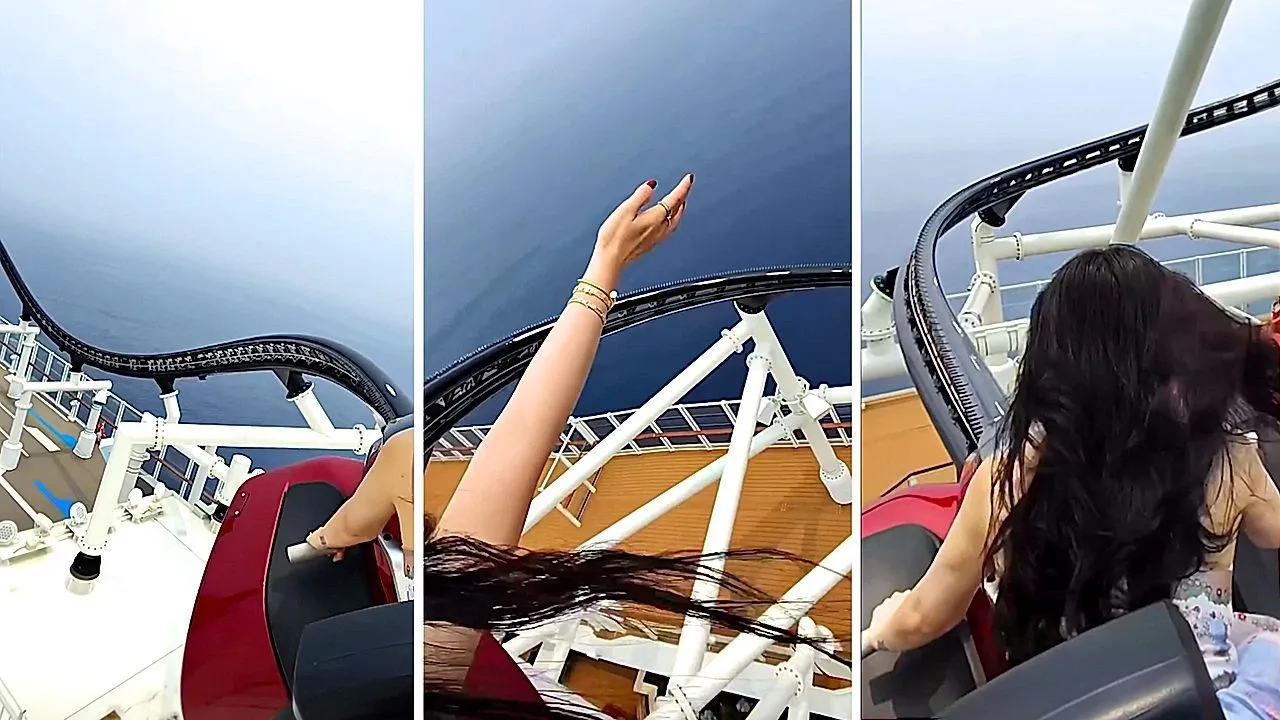 Take a look at the world's longest roller coaster at sea on a Disney cruise ship